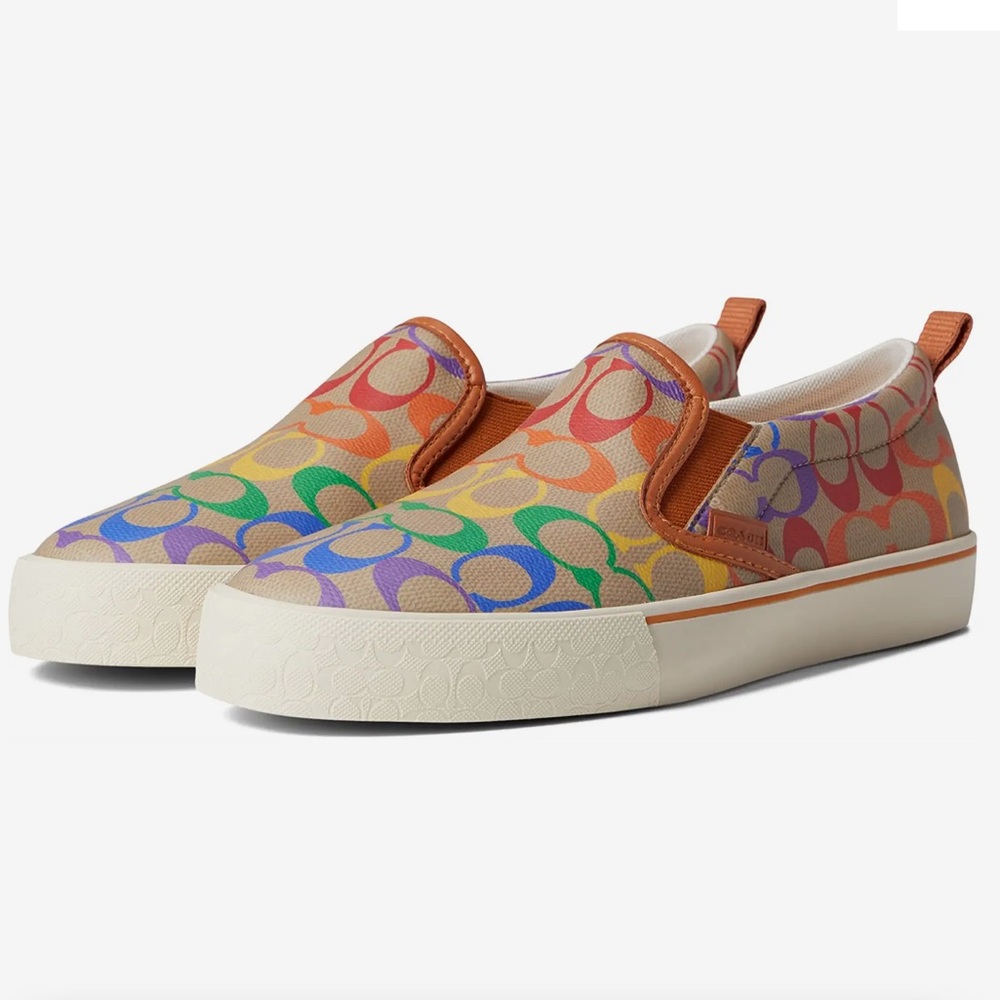 COACH
Men's Skate Rainbow Logo Print Slip-On Sneakers - Picture 2 of 15